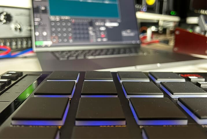 drum pads on a MIDI controller