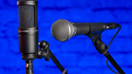AT2020 and SM58 microphones