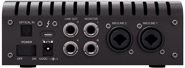 Universal Audio Apollo Twin X (back panel)