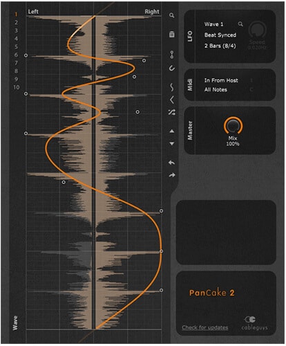 Cableguys PanCake 2 free panning plugin