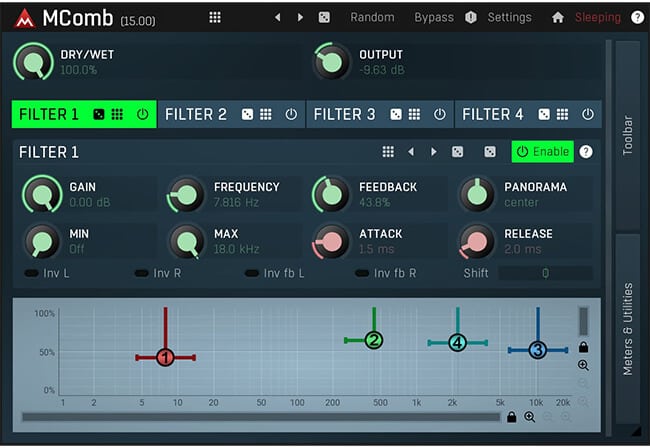 Melda Production MComb multi-comb filter plugin