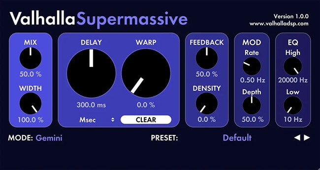 Valhalla Supermassive free VST plugin
