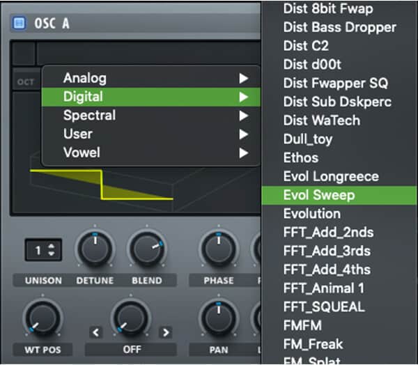 Serum - Oscillator - Digital - Evol Sweep