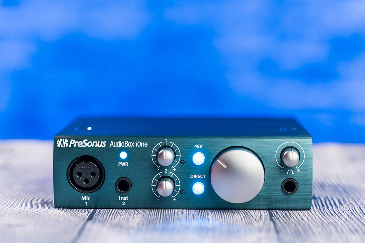 AudioBox iOne audio interface (front panel)