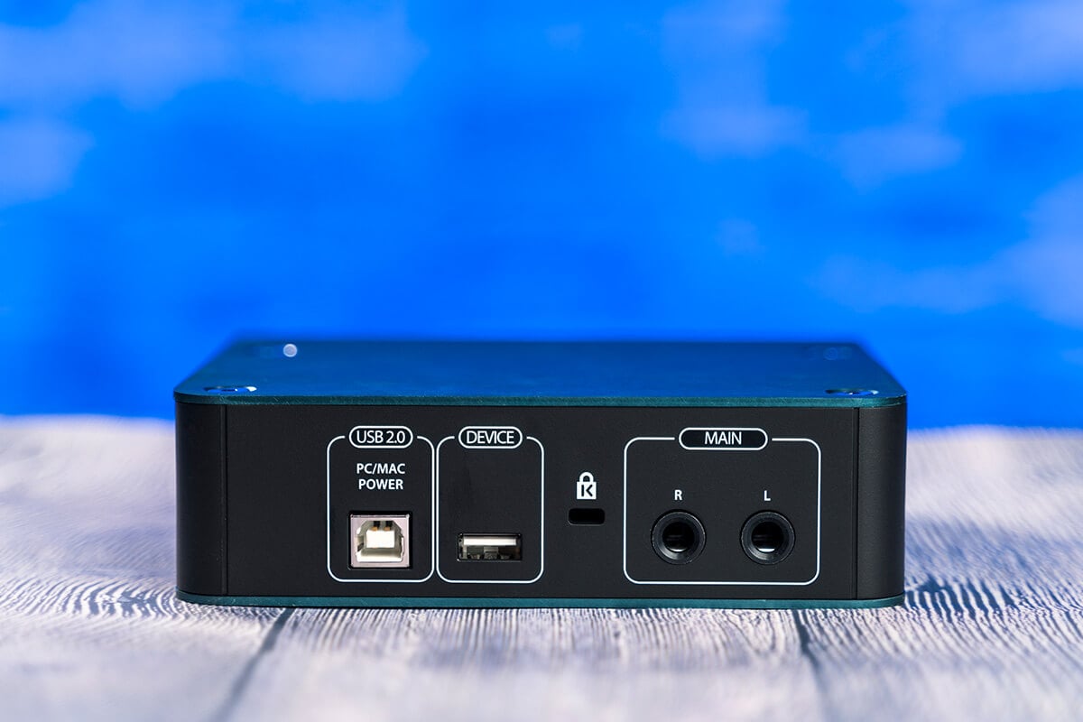 AudioBox iOne audio interface (rear panel)