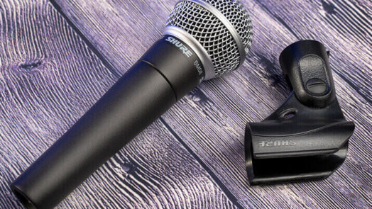 Shure SM58 and stand adapter