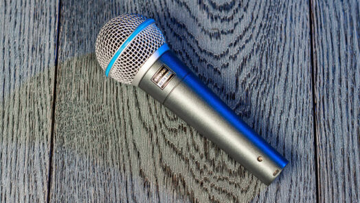 testing the Shure Beta 58A vocal microphone