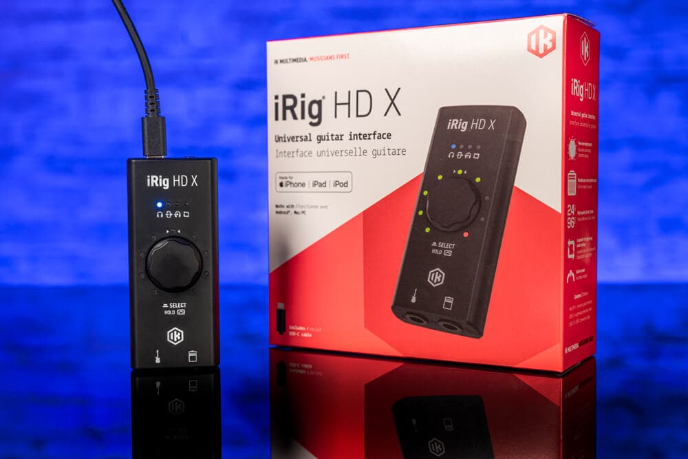 testing the IK Multimedia iRig HD X guitar interface
