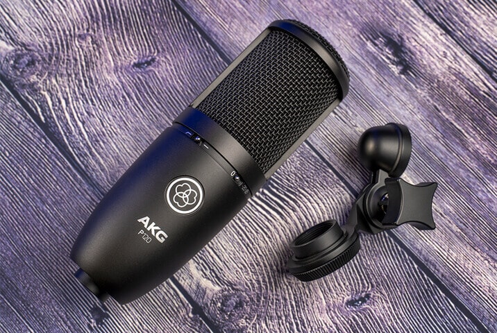 AKG P120 microphone with stand mount