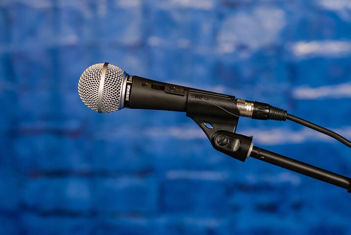 Shure SM48 with microphone stand