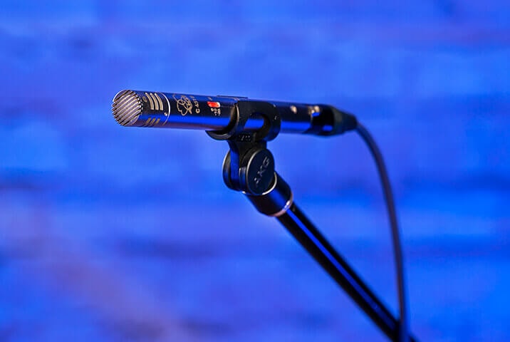 AKG C451 B on microphone stand