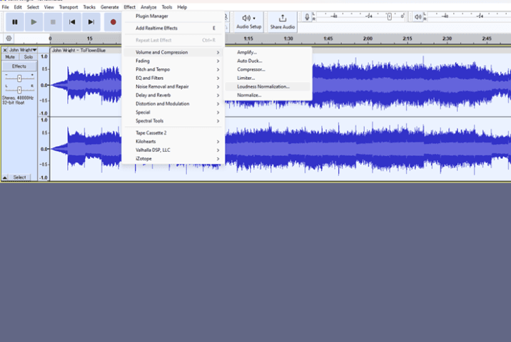audio normalization in Audacity
