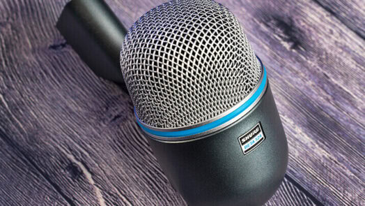 Shure Beta 52A microphone closeup