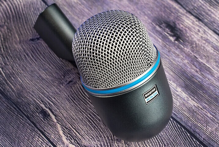 Shure Beta 52A microphone closeup