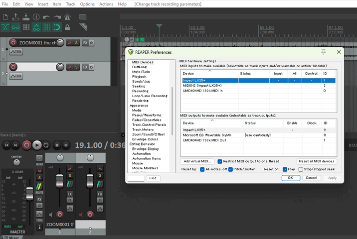 enabling MIDI keyboard in Reaper (1)