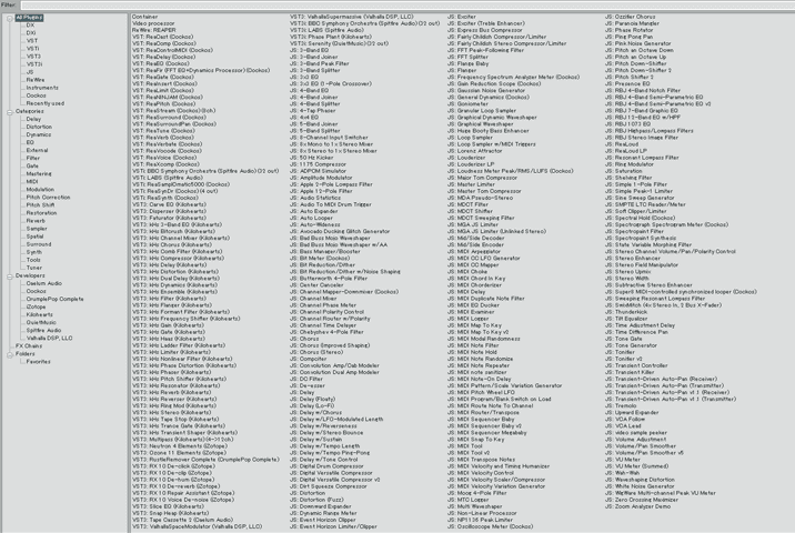 Reaper plugin library