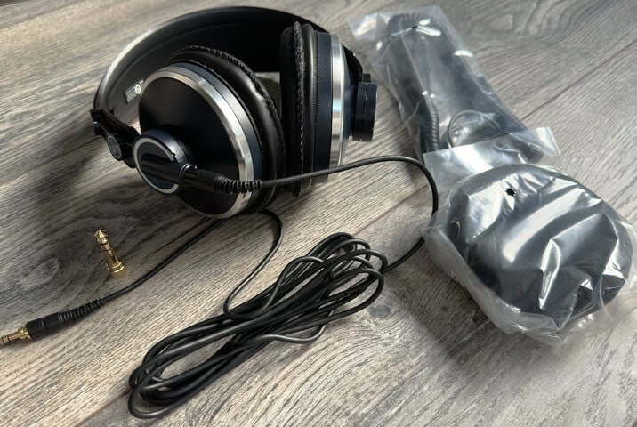 AKG K271 Mk2 headphones with accessories
